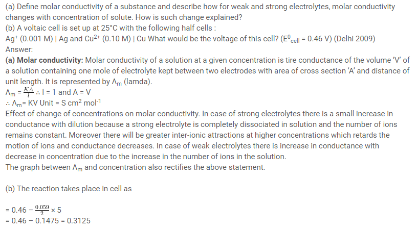 Class 12 Electrochemistry Notes 