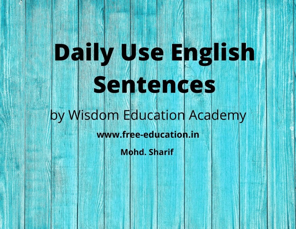 Daily use english sentences