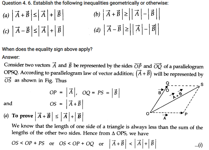 class eleven physics motion in a plane notes