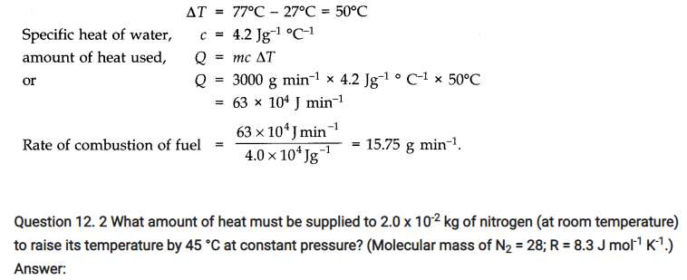 Class 11 Physics Chapter 12 Thermodynamics Notes and NCERT Solution