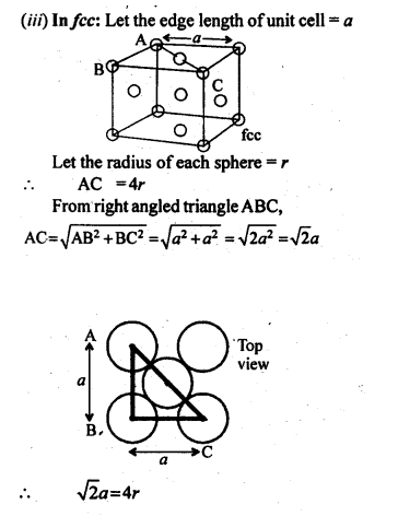 The Solid State NCERT Solution Class 12th Chemistry