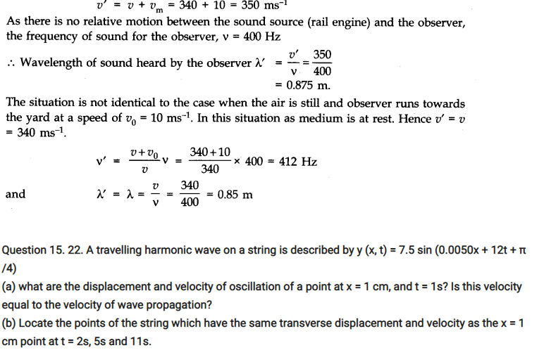 Physics Waves Notes and NCERT Solution of Class 11th.