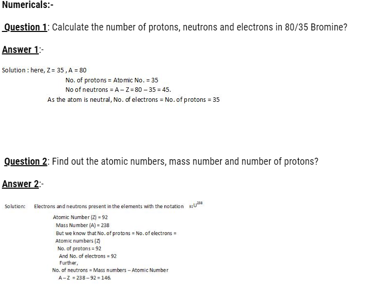 Class 11th Chemistry Chapter 2 Structure of Atom Notes and NCERT Solution