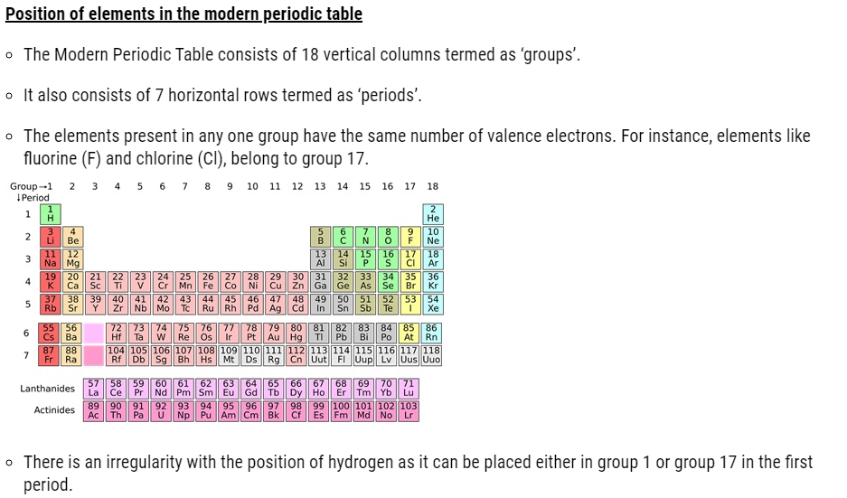 NCERT Solutions for Class 11 Chemistry Chapter 3 Classification of Elements and Periodicity in Properties. Class 11 Chemistry Notes 