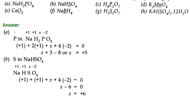 Redox Reactions Class 11th Chemistry Notes and NCERT Solution