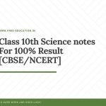 Class 10th Science notes