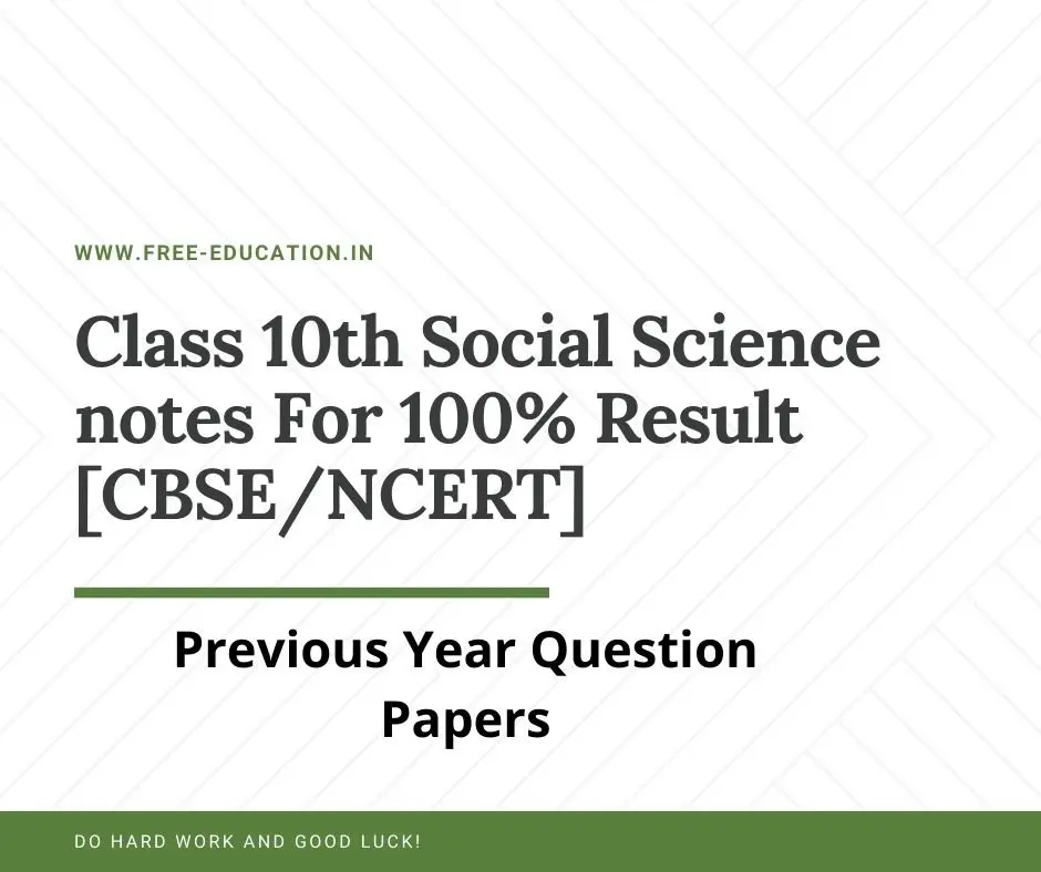 Class 10th Social Science