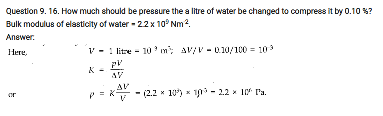 Class 11 Physics Mechanical Properties of Solids Notes