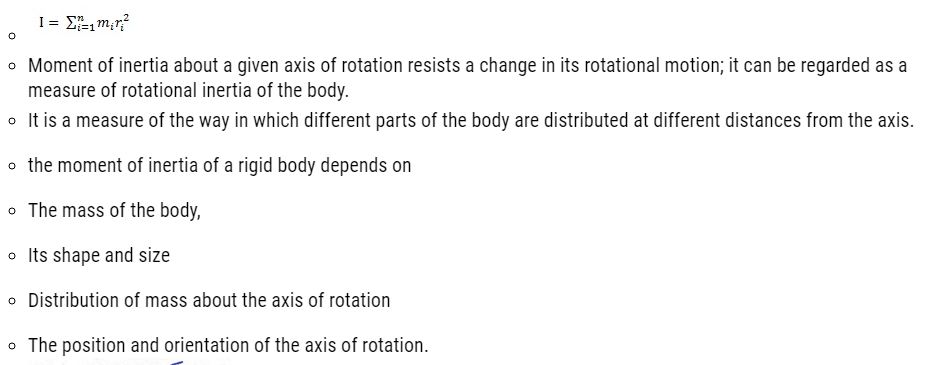 Class 11 Physics Rotational Motion Notes and NCERT Solution
