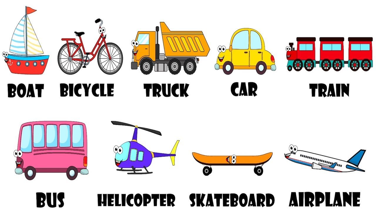 Виды транспорта на английском для детей